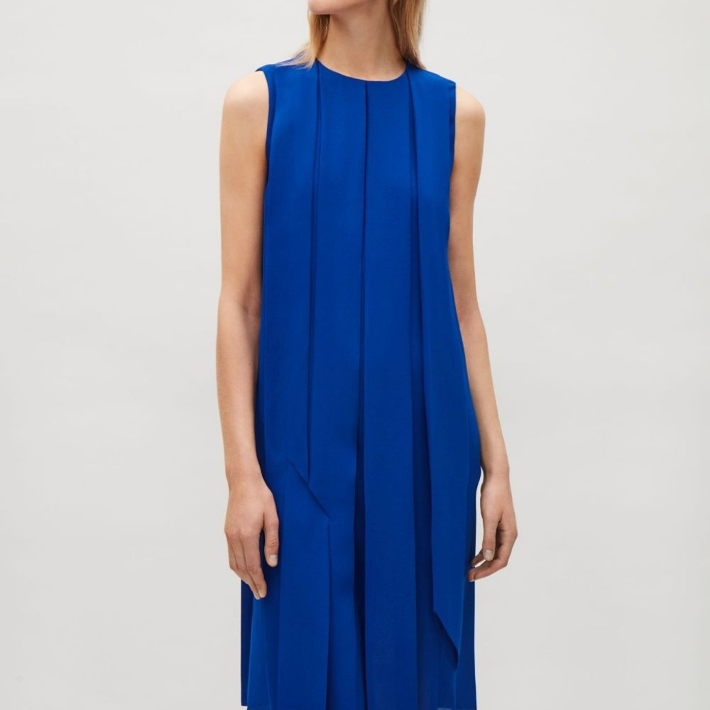 COS sleeveless blue dress 4